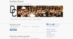 Desktop Screenshot of dunbarchoral.org.uk